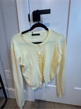 Deluc Light Yellow Button-Front Women's Cardigan